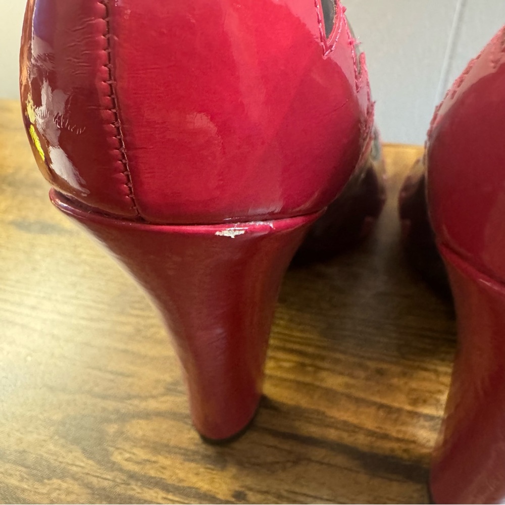 BETSEYVILLE by BETSEY JOHNSON Women's Heels 4" Black & Pink SIZE 9 - Picture 4 of 9
